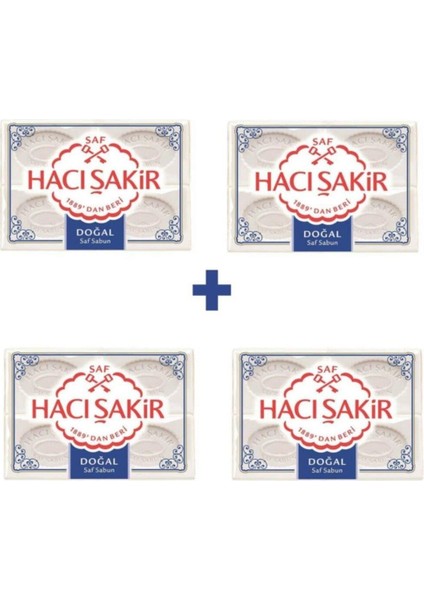 Hacı Şakir H  Şakir 4'Lü Doğal Kalıp Sabun 600 Gr 4 Paket