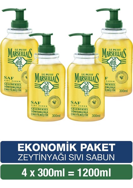 Zeytinyağı Saf Sıvı Sabun 300 Ml X4 Ekonomik Paket fiyatları