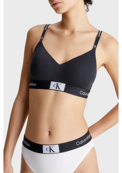 Calvin Klein Logo Şeritli Pamuklu Spor Sütyen 000QF7218EUB1 Bayan Sütyen 000QF7218E Ub1