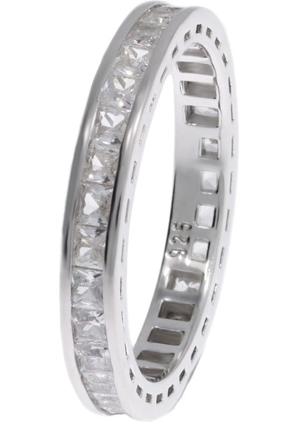 Kadın Tam Tur Gümüş Yüzük