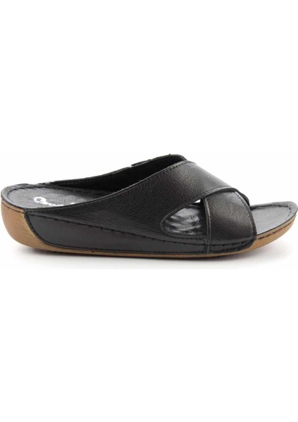 Siyah Leather Kadın Terlik K04278333303