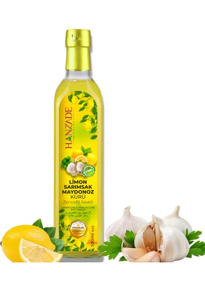 Limon Sarımsak Maydanoz Kürü 500 ml Cam Şişe