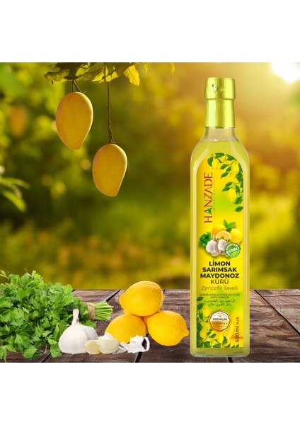 Limon Sarımsak Maydanoz Kürü 500 ml Cam Şişe