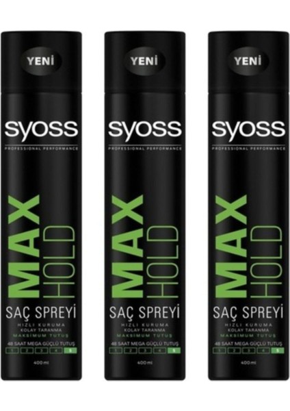 Max Hold Sprey X3 Syoss Max Hold Sprey