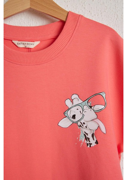 Fun Giraffe Kız Çocuk T-shirt Pembe fiyatları