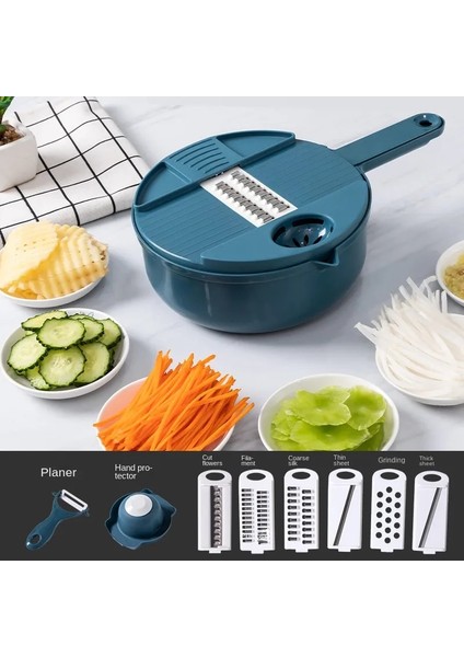 Çok Fonksiyonlu Sebze Kesici Mutfak Ev Dilimleme Parçalama ve Soyma Makinesi (Yurt Dışından) modelleri