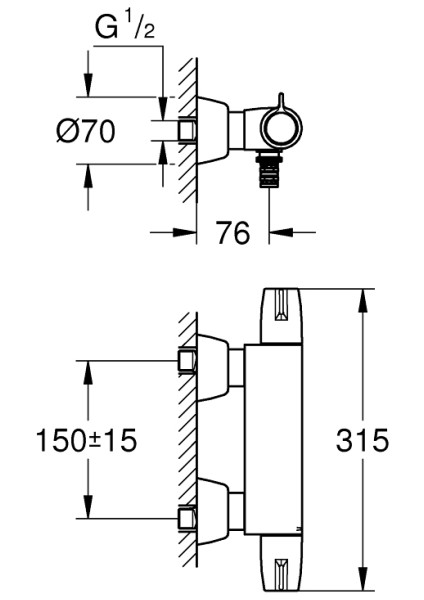 Grohtherm Special Termostatik Lavabo Bataryası 1/2" - 34666000