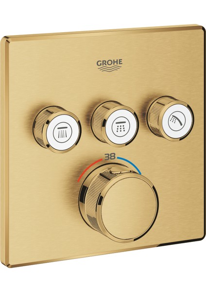 Grohtherm Smartcontrol Üç Valfli Akış Kontrollü, Ankastre Termostatik Duş Bataryası - 29126GN0