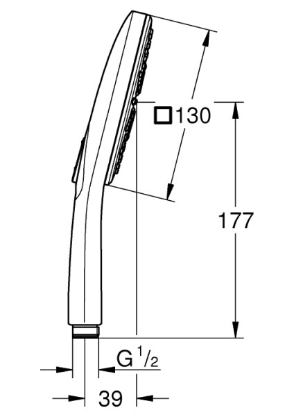 Rainshower Smartactive 130 Cube El Duşu 3 Akışlı - 26582A00