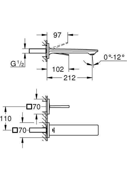 Allure Iki Delikli Lavabo Bataryası m - Boyut - 19386002