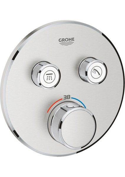 Grohtherm Smartcontrol Çift Valfli Akış Kontrollü, Ankastre Termostatik Duş Bataryası - 29119DC0