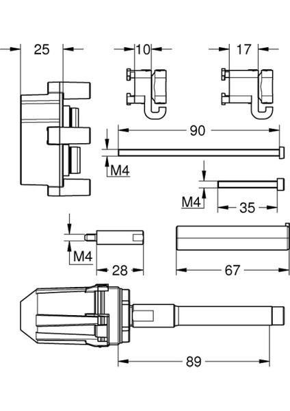 Universal Uzatma Seti, 25 mm - 14056000 fiyatları
