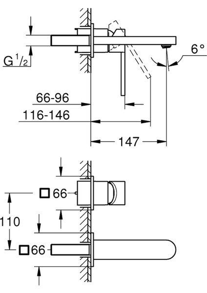 Grohe Plus Iki Delikli Lavabo Bataryası m-Boyut - 29303AL3 fiyatları
