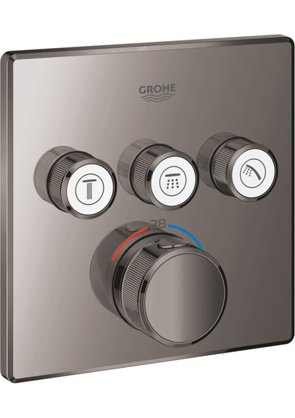 Grohtherm Smartcontrol Üç Valfli Akış Kontrollü, Ankastre Termostatik Duş Bataryası - 29126A00