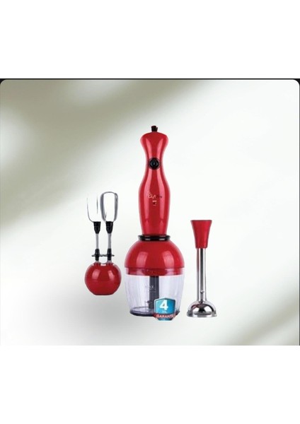 Chefs Pro El Blender Seti Kırmızı Renk Chefs Pro El Blender Seti Kırmızı