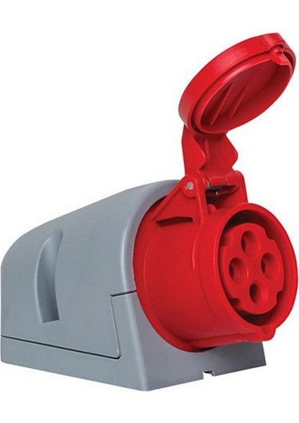 406605V 4X16A. IP44 Duvar Prizi-Eğik Gövdelı