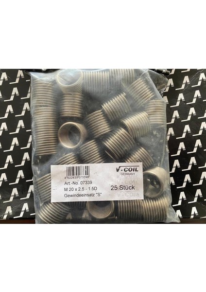 M20X2.5-1.5D Helicoil Yay V-Coıl Germany 25 Adet