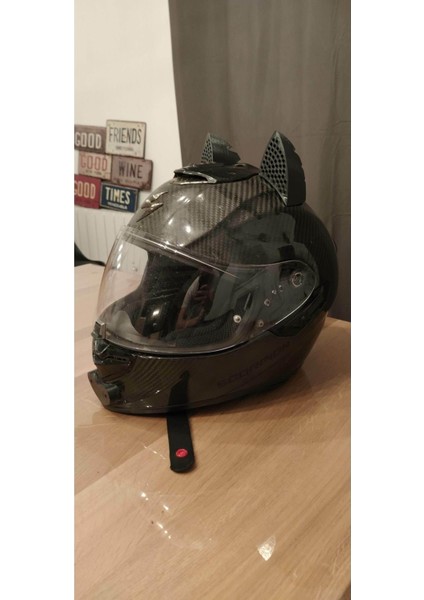 Canerege Motosiklet Kask Kedi Kulağı Süsü