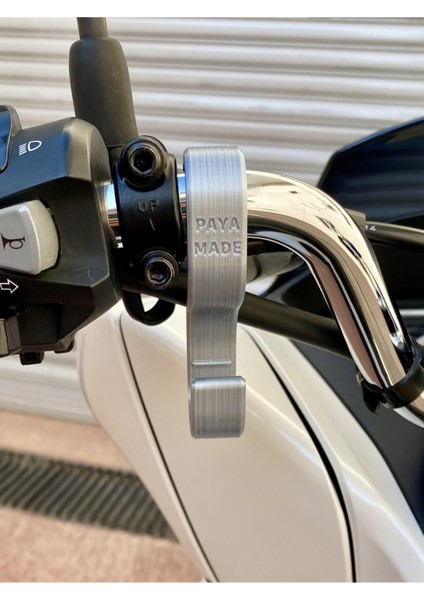 Payamade Honda Pcx Gidon Poşet Askı Aparatı Gri / Diğer Açık Gidonlu Motosikletlerle Uyumlu