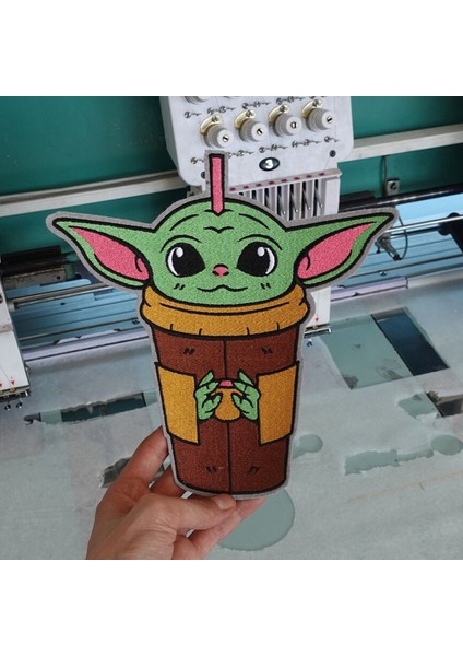 Baby Yoda Ütü ile Yapışan Dokuma Arma,patch,yama