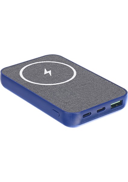 P50 5000MAH PD22.5W Qc3.0 Magsafe 15W Standlı Taşınabilir Kablosuz Şarj Cihazı Powerbank Mavi