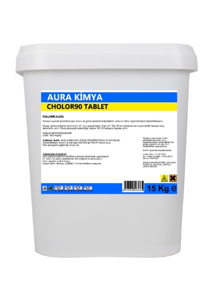 Tablet Klor % 90 15 kg Crystal Pool