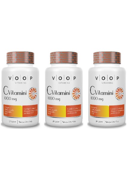 Vitamin C 1000 Mg 30 Tablet 3 Adet