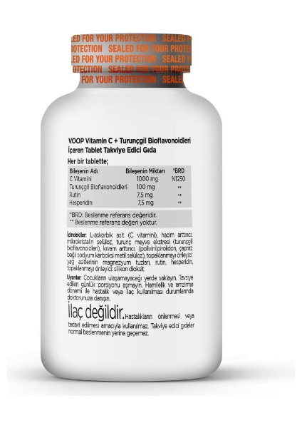 Vitamin C 1000 Mg 30 Tablet 3 Adet