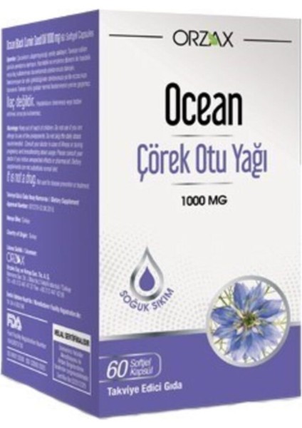 Çörek Otu Yağı 1000 Mg 60 Kapsül
