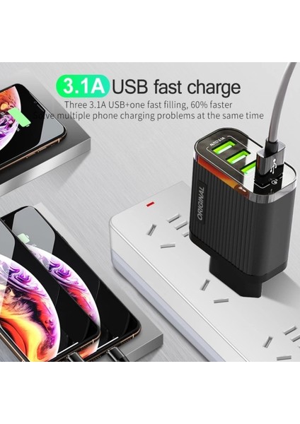 Z6 Universal Çoklu Şarj Adaptörü -4 Port modelleri