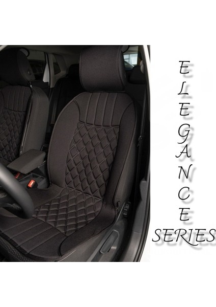 volvo 940 Lüx Oto Koltuk Minderi Ön 2'li Set Elegance Serisi Tam Siyah