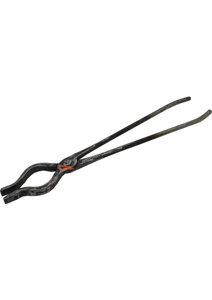 Kalaycı Ocak Maşası 50CM Ince Kalay Demirci Köz Ateş Maşası Dövme Çelik Ince Işler Uzun