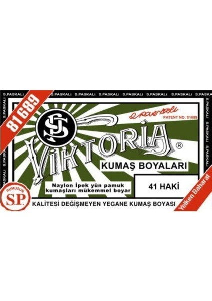 Kumaş Boyası Haki 2pk+Fiske Sabitleme 1pk