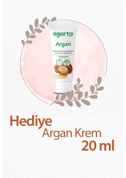 Doğal Hindistan Cevizi Özlü Aktif Karbon Diş Macunu 100 ML/130 gr X2 Adet 20 ml Argan Krem