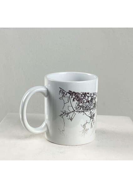 İskenderun Şehir Haritası Baskılı Porselen Kupa modelleri