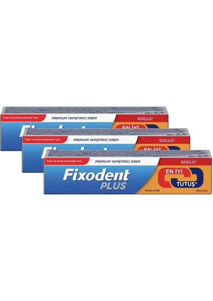 Plus En Iyi Tutuş Diş Protez Yapıştırıcı Krem 40 gr x 3 Adet fiyatları
