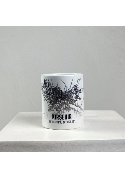 Kırşehir Şehir Haritası Baskılı Porselen Kupa Bardak