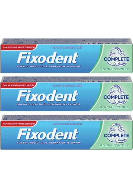 Complete Diş Protez Yapıştırıcı Aromasız 47G X3 Adet