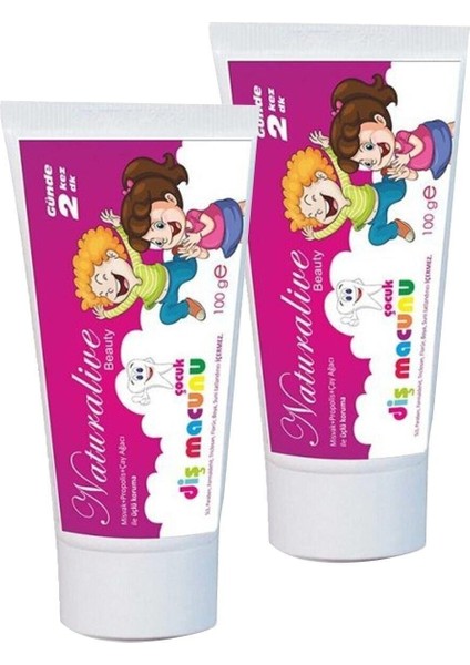 Florürsüz Doğal Çocuk Diş Macunu 75 ml 2 Adet Misvak Aromalı Vegan