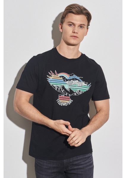 Regular Fit Normal Kesim %100 Pamuk Bisiklet Yaka Açık Pembe Tişört