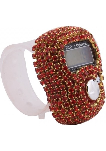 Hobi Dünya Kırmızı Kristal Taşlı Zikirmatik Tesbihmatik