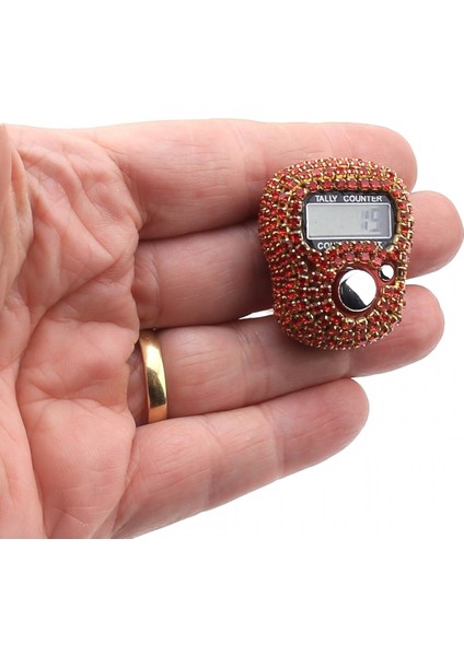 Hobi Dünya Kırmızı Kristal Taşlı Zikirmatik Tesbihmatik fiyatları