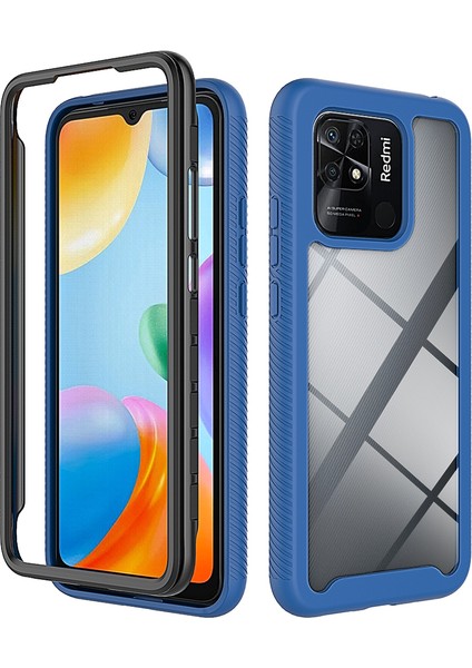 Xiaomi Redmi 10C Için Hibrit Bumper Tam Koruma Telefon Kılıfı - Lacivert (Yurt Dışından)