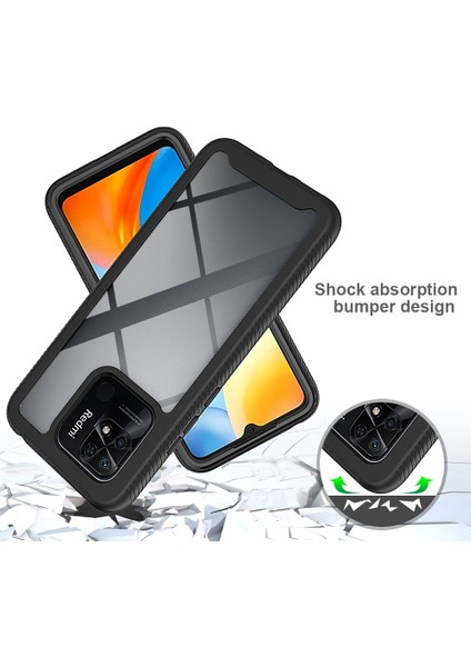 Xiaomi Redmi 10C Için Hibrit Bumper Tam Koruma Telefon Kılıfı - Lacivert (Yurt Dışından)