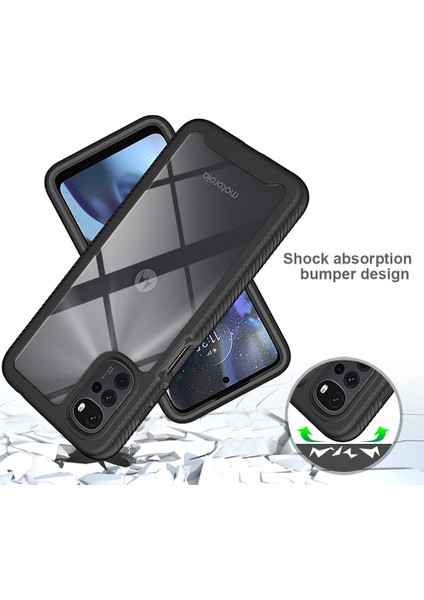 Motorola Moto G22 Için Hibrit Bumper Tam Koruma Telefon Kılıfı - Kırmızı (Yurt Dışından) indirimleri