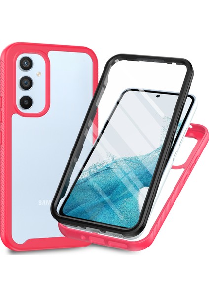 Samsung Galaxy A54 5g Için Dahili Ekran Koruyucu Tam Gövde Koruma Telefon Kılıfı - Pembe (Yurt Dışından)