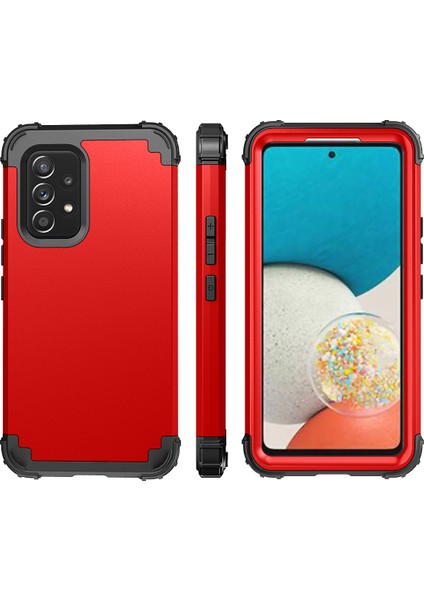Samsung Galaxy A53 5g Için Yumuşak Silikon Sert Pc Tampon Telefon Kılıfı - Kırmızı (Yurt Dışından) fiyatları
