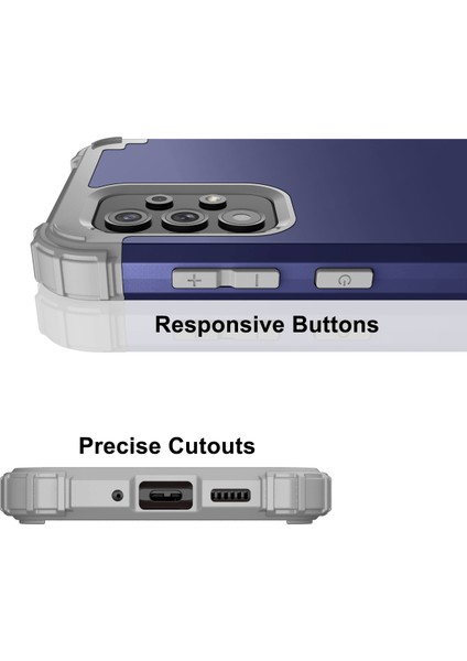Samsung Galaxy A73 5g Için Yumuşak Silikon Sert Pc Tampon Telefon Kılıfı - Lacivert (Yurt Dışından) indirimleri