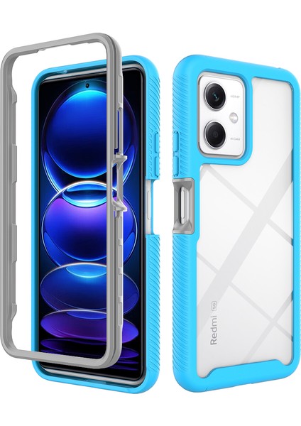 Xiaomi Poco X5 Için Hibrit Bumper Tam Koruma Telefon Kılıfı - Mavi (Yurt Dışından)