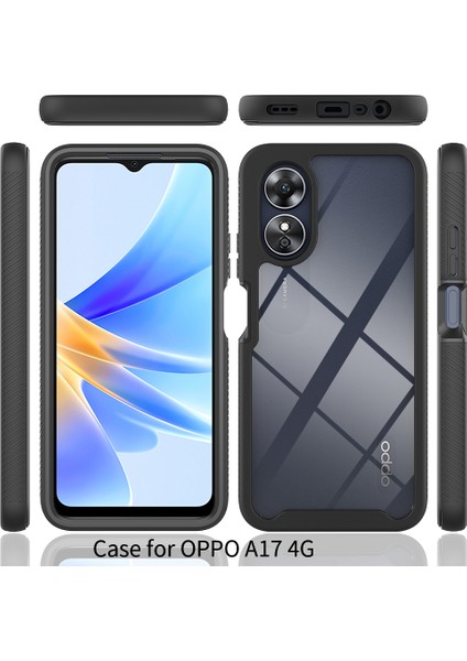 Oppo A17 Için Dahili Ekran Koruyucu Tam Gövde Koruma Telefon Kılıfı - Siyah (Yurt Dışından) indirimleri
